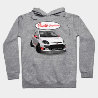 Punto Competizione Bianco Rosso Stickers Hoodie